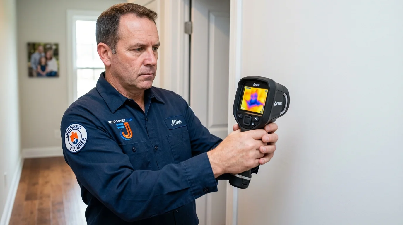 Thermal imaging leak detection by Johns Plumbing LLC in Lindsborg